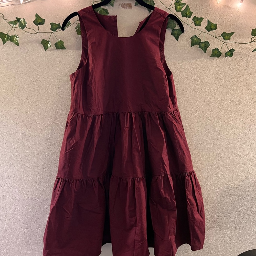 Banana Republic Petite Poplin Tired Mini Dress